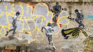 Fussball-Graffiti im Chemiewerk Rüdersdorf