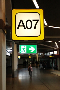 Gate A07 im Flughafen Tegel