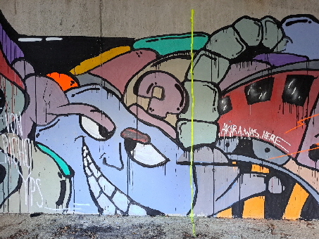 Graffiti mit Tag "Akira was here"