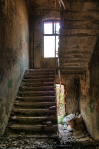 Heilstätten Beelitz: Treppenhaus (Nicht betreten!)