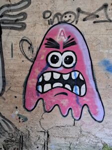 Graffiti w�tender Space-Invader